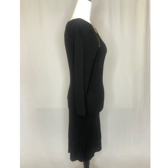 Michael Kors Black Dress with Gold Zippers - Picture 5 of 8